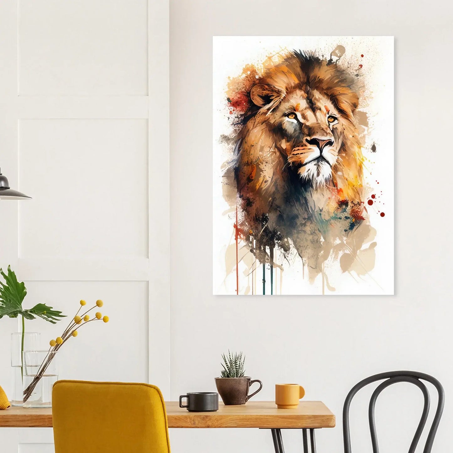 Cadre Lion salon
