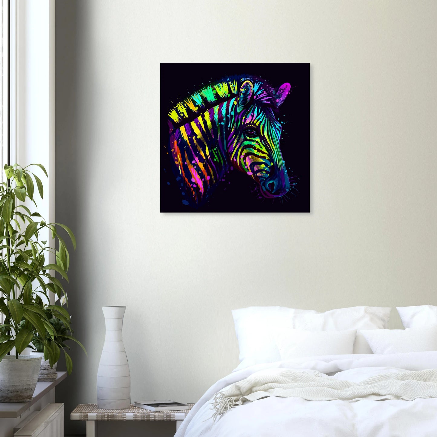 Colorful zebra aluminium printed