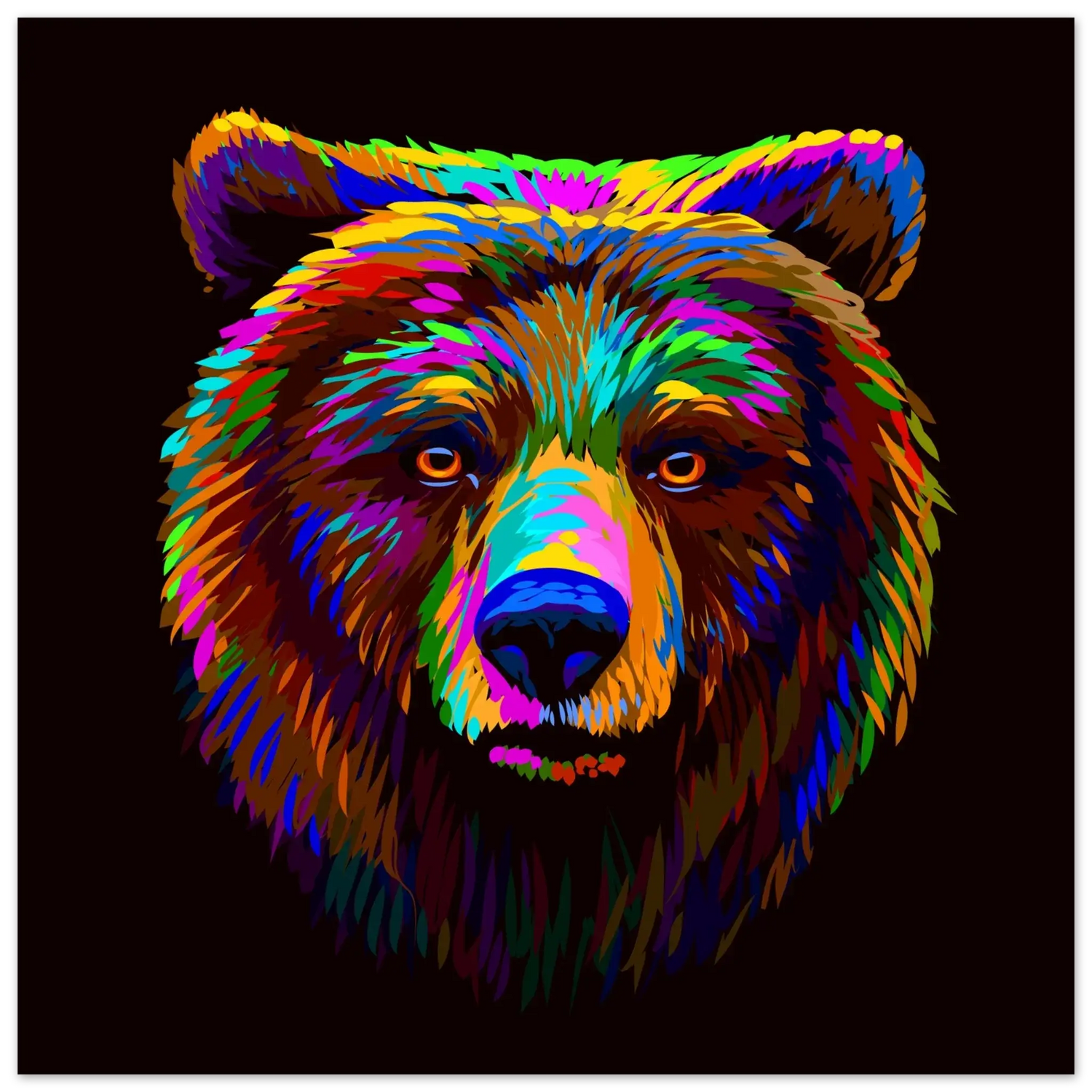Hibou multicolore sur aluminium dans une chambre