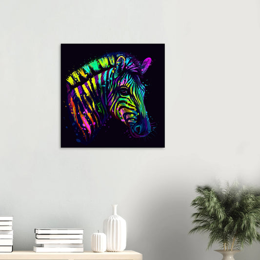 Colorful zebra aluminium printed