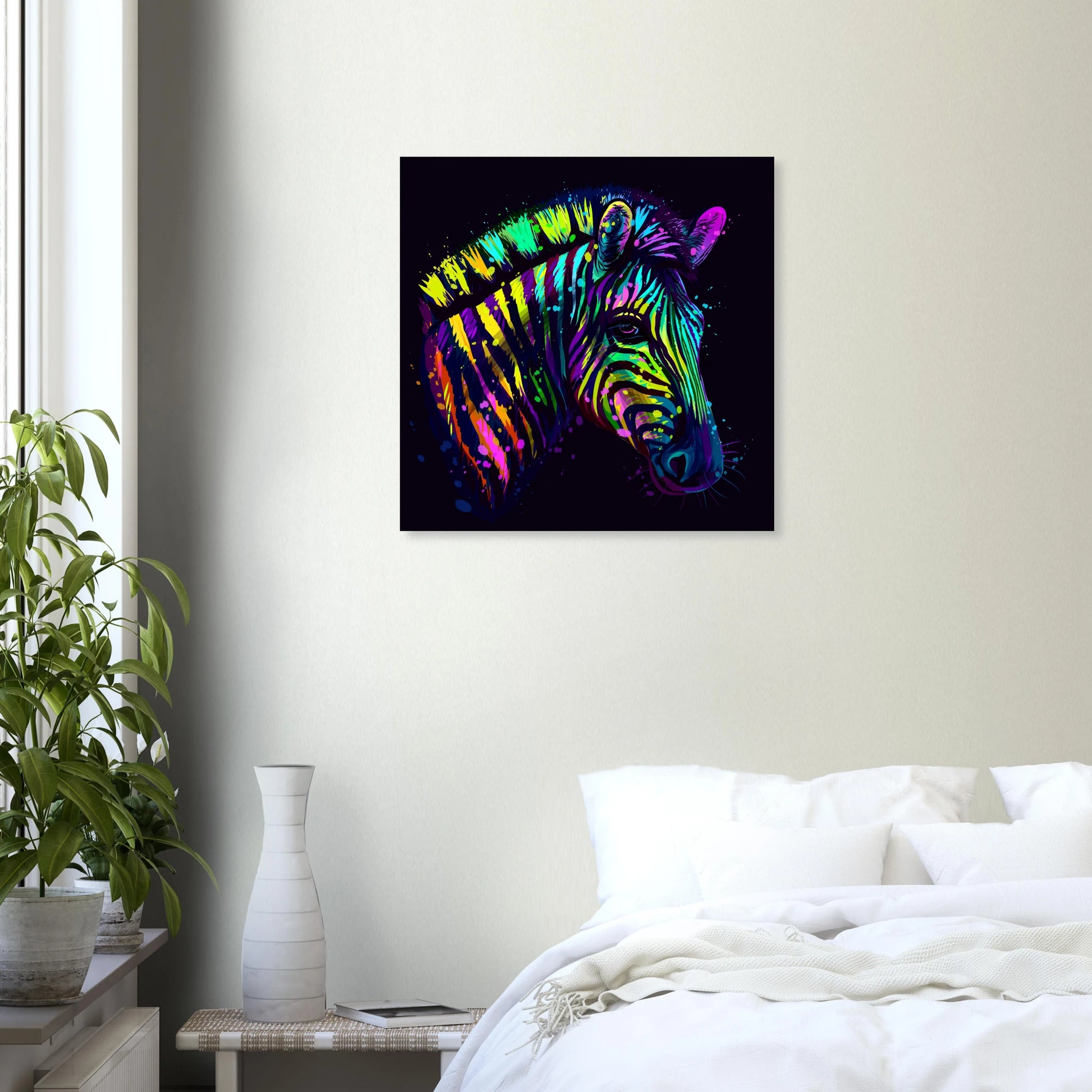 Colorful zebra aluminium printed