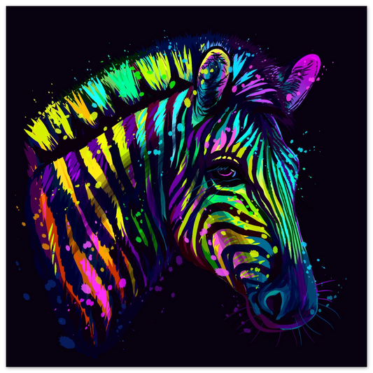 Colorful zebra aluminium printed